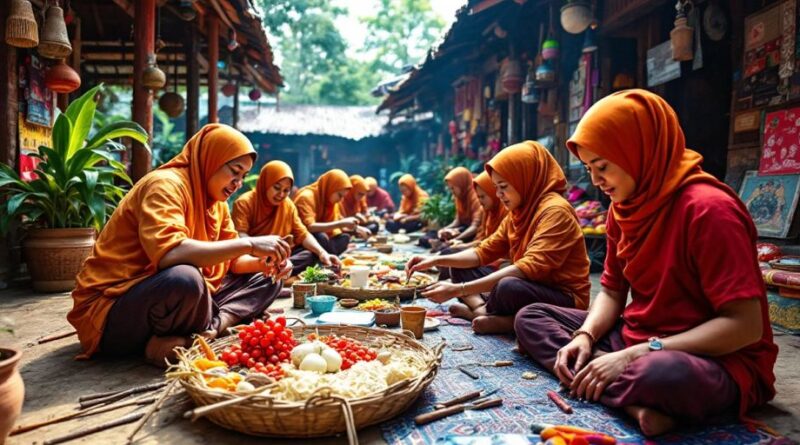 Aktivitas santri di pesantren dengan suasana yang ceria.